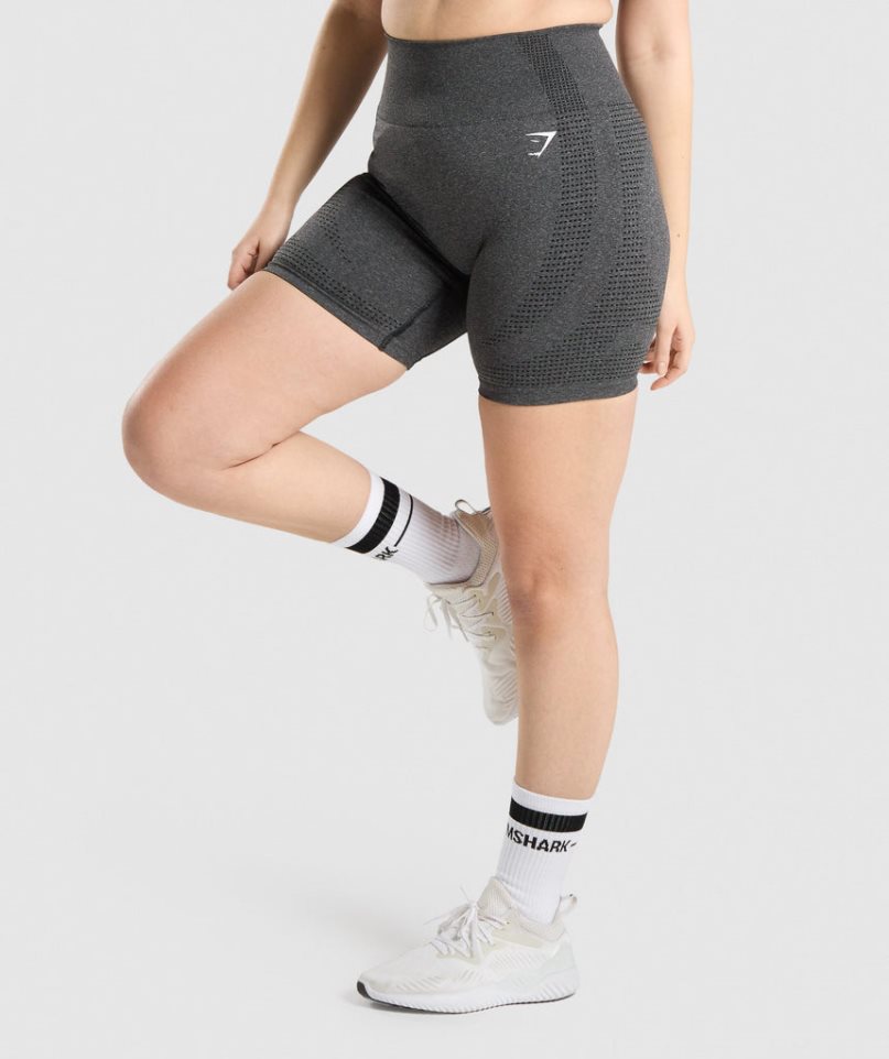 Women's Gymshark Vital Seamless 2.0 Shorts Dark Grey | NZ 5CGRTQ